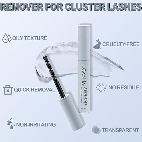 Lash Glue Remover 5ML uCoolMe for Lash Clusters Lash Bond Remover - Gentle Formula Eyelash Glue Remover for Sensitive Eyes thumbnail 2