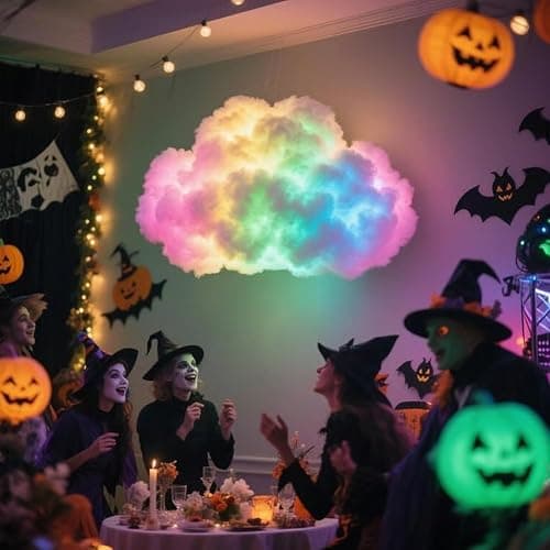 DIY USB-Powered Thundercloud LED Light Decor, LED Cloud Light with Music Rhythm, DIY 3D Thundercloud Night Light, USB Powered, Vibrant Glow, Clouds Lamp for Bedroom & Gaming Room (78.74in) thumbnail 4