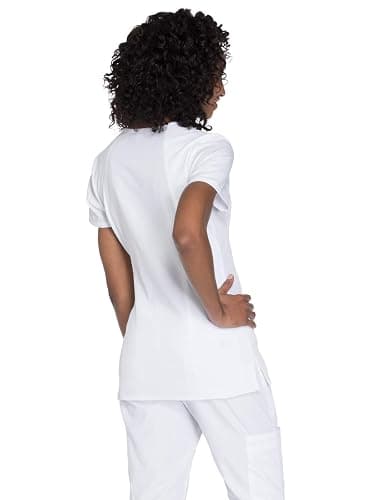 Cherokee Women's V-Neck Scrub Top - Modern Classic Shirt with 3 Pockets, Instrument Loop & Fade Resistant Fabric - WW645 thumbnail 2
