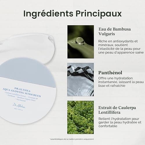 Dr.Althea Aqua Glowing Sunscreen | Crème Solaire Hydratante pour Tous Types de Peau | Base Hydratante Non Collante pour le Maquillage | Protection Solaire Visage Vegan Coréenne (45 ml, SPF50 PA++++) thumbnail 5