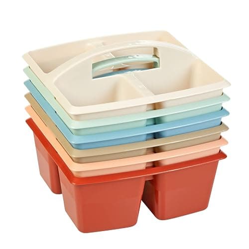 Really Good Stuff 4-Compartment Caddies - Boho, 6 Pack - Classroom Organization - Image 1