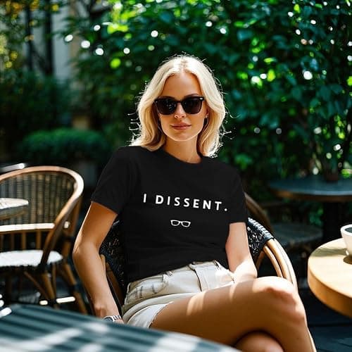 VQD RBG Tshirts for Women Human Rights Equality Shirts I Dissent Tee Tops thumbnail 2