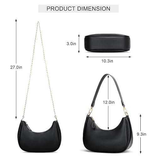 KKXIU Shoulder Bag for Women Small Purse Cute Clutch Hobo Handbag Trendy Crescent Bag thumbnail 6