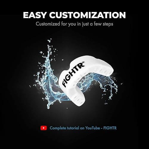 FIGHTR® Premium Mouth Guard - for Excellent Breathing & Easy to fit | Sports Mouth Guard for Boxing, MMA, Football, Lacrosse, Hockey and Other Sports | incl. hygienic Box thumbnail 2