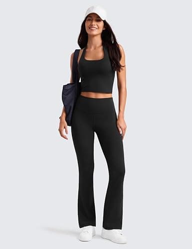 CRZ YOGA Butterluxe Flare Leggings 29"/30.5"/32"/33.5" - High Waist Bootcut Wide Leg Lounge Womens Yoga Pants with Pocket thumbnail 2