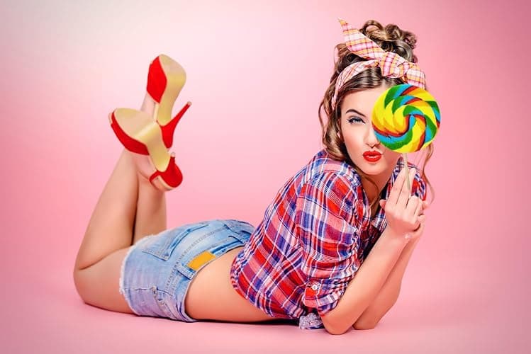 3-Pack Mega 5 Inch Rainbow Swirl Lollipop, Individually Wrapped With Net, Jumbo Suckers - 5" Inch 140 Gram thumbnail 2