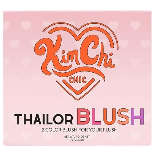 KimChiChic Beauty Thailor Blush Duo, Heart-Shaped Compact with Mirror, Buildable, Silky Matte & Shimmer Finish, Cruelty-Free Blush Palette, Pinky thumbnail 7