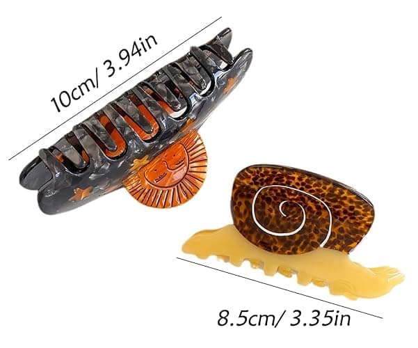 Wenlly sunflower hair claw, cellulose acetate hair jaw clip, non-slip hair hold barrettes for women and girls, 1 piece thumbnail 7