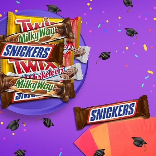 SNICKERS, TWIX, MILKY WAY & 3 MUSKETEERS Individually Wrapped Variety Pack Full Size Milk Chocolate Candy Bars Bulk Assortment, 33.31 oz, 18 Bars (Pack of 2) thumbnail 8
