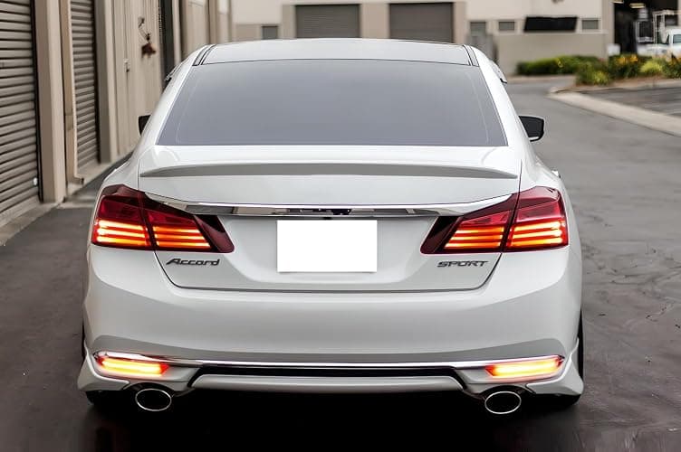 iJDMTOY OE-Spec Red Lens Full LED Lower Bumper Reflector Lights Compatible With 2016-2017 Honda Accord Sedan, Function as Tail, Brake, Rear Fog Lamps & Sequential Blink Turn Signal thumbnail 7