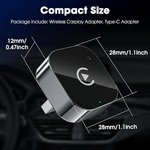 Wireless Carplay Adapter & Android Auto 2025 Upgrade Wired CarPlay to Wireless,2-in-1 Mini USB Design with Fast Stable Connection Car Play for Apple iOS 10+, Android 11+ Version thumbnail 5