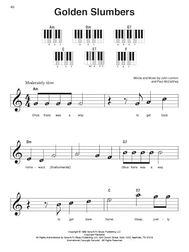 The Beatles - Super Easy Songbook | 60 Classic Songs for Beginner Piano Players | Easy Piano Sheet Music for Students Teachers and Fans | Simple Melodies Chord Diagrams and Note Names thumbnail 5