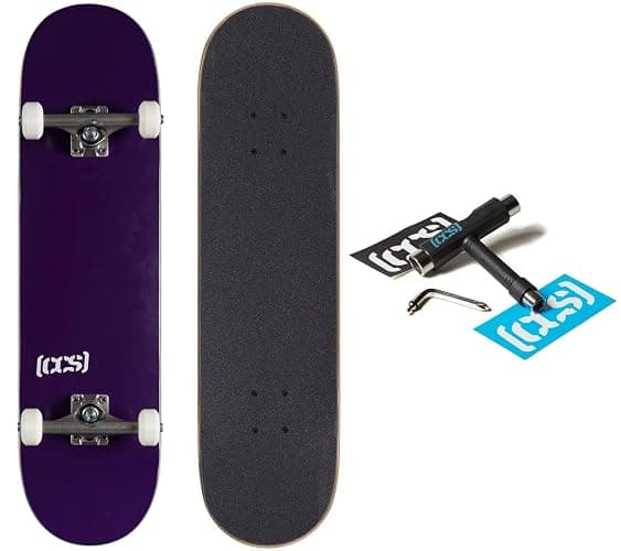[CCS] Skateboard Complete | Maple Wood | Professional Grade | Fully Assembled with Skate Tool & Stickers | Adults, Kids, Teens, Youth | Boys & Girls - Image 1