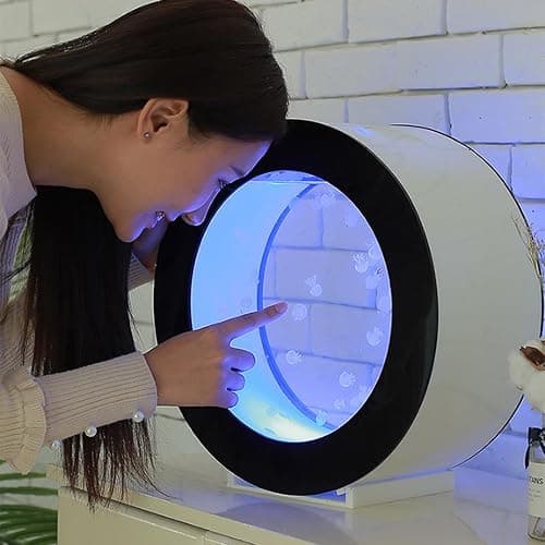 BuufuS Intelligent Jellyfish Aquarium, 18L/4.8Gal Round Jellyfish Lamp Remote Control Jelly Fish Tank with 16 Colors LED Lights Low Noise for Home Office Decoration Ideal Gift - Image 1