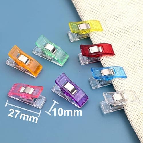 Otylzto 100 PCS Pince pour Couler Clip,Clips de Couture, en Plastique Couleurs Assorties,Wonder Sewing Fabric Craft Clips thumbnail 3
