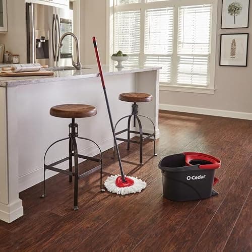 O-Cedar Easywring Microfiber Spin Mop & Bucket Floor Cleaning System with 1 Extra Refill,Red / Gray thumbnail 20