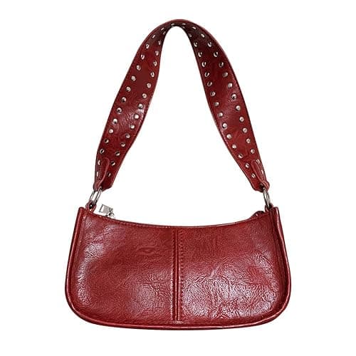 GETERUUV Shoulder Bags for Women Y2k Purse and Handbags Retro Studded Crossbody Bag Small Shoulder Purse Leather Hobo Handbag - Image 1