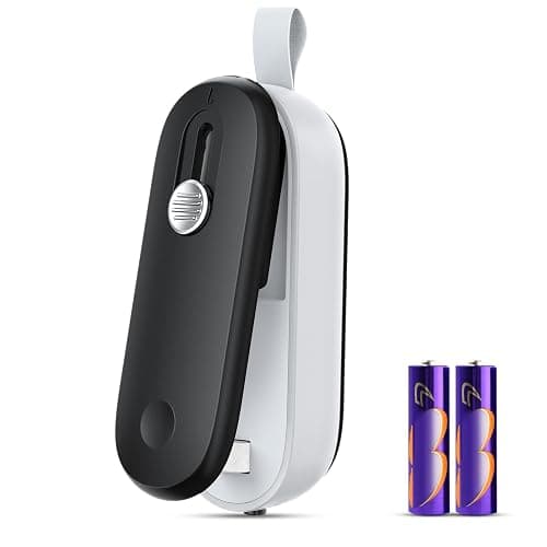 FEPPO Mini Bag Sealer, 2 in 1 Heat Sealer with Cutter, Portable Resealer Machine for Chip, Plastic Bags Food Storage Snacks (Batteries Included) - Image 1