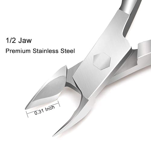 6 Packs Cuticle Trimmer with Pusher - Professional Stainless Steel Cuticle Nippers Cutter Clippers and Cuticle Remover Manicure Tools for Fingernails Toenails (silver) thumbnail 2