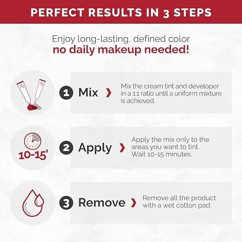 RB RENATA BEAUTY Tint Kit for Spot Coloring – Cream Hair Dye Kit with Developer and Application Brush, Covers Gray Hairs, Smudge-Proof, Long-Lasting Up to 4 Weeks, 20 Applications [Light Brown] thumbnail 6
