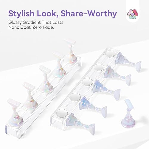 SAVILAND Essentials Nail Holder for Painting Nails: 3PCS Nail Stand Strong Magnetic Nail Stand for Press Ons Nail Stand for Nail Art Aurora Press on Nail Stand 40Pcs Reusable Putty Acrylic Nail Tools thumbnail 2