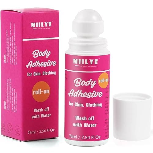 Body Adhesive Roll-On for Skin & Clothing 2.54 Oz-Sweat Resistant, Water Wash Off- Fashion Adhesive for Dancers, Socks, Stockings, Leotards, Bras, Wigs, Costumes - Image 1