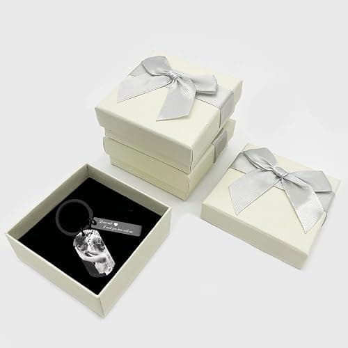 Blireana Personalized Drive Safe Keychain, Custom Couple Photo Keychain, Free Engraved KeyChain. thumbnail 5