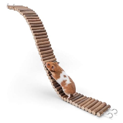 Niteangel Hamster Suspension Bridge Toy - Long Climbing Ladder for Dwarf Syrian Hamster Mice Mouse Gerbils and Other Small Animals (25.6L x 2.8W) - Image 1