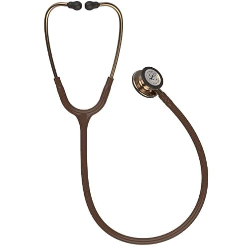 3M Littmann Classic III Monitoring Stethoscope, 5809, More Than 2X as Loud, Weighs Less, Stainless Steel Copper-Finish Chestpiece, 27" Chocolate Tube, Copper Stem and Headset thumbnail 5