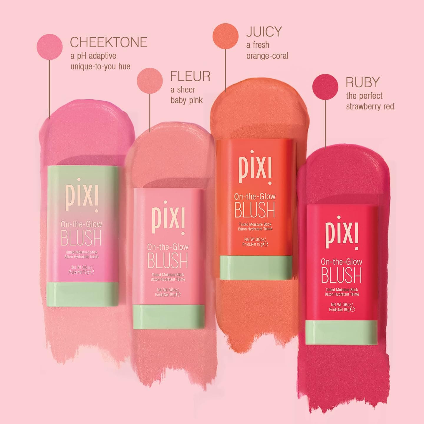 Pixi On The Glow Blush Ruby Hydrating Tinted Moisture Blush Stick 19g/0.6oz thumbnail 3