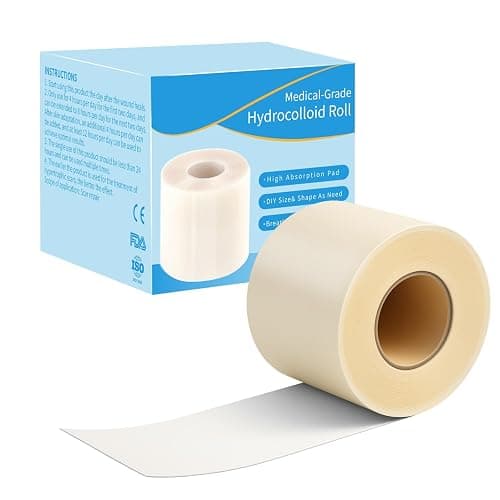 Hydrokolloid Pflaster Rolle für Wundverbände 5cm x 5m Selbstklebender Hydrokolloid Bandagen Wundpflaster Wundverband für Blasen Schnittwunden Blasen Akne - Image 1