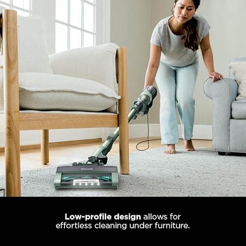 Shark Detect Ultralight Corded Stick Vacuum with Direction Detect and Self-Cleaning Brushroll, Powerful Hair Pickup, Ultra-Lightweight, Crevice & Upholstery Tool Included, Evergreen, HZ752 thumbnail 7