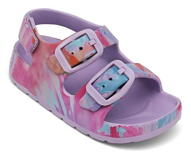 ChayChax Toddler Boys Girls Double Buckle Sandals Children's Adjustable Back Strap Water Sandal