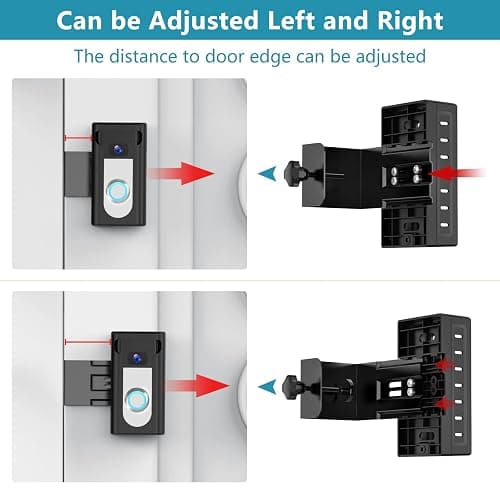 KIMILAR 2024 Upgrade Anti-Theft Video Doorbell Mount, Not Block Doorbell Motion Sensor, Adjustable No-Drill Mounting Bracket Wedge Holder Accessories for Home Rentals Office, Not for Security Door thumbnail 5
