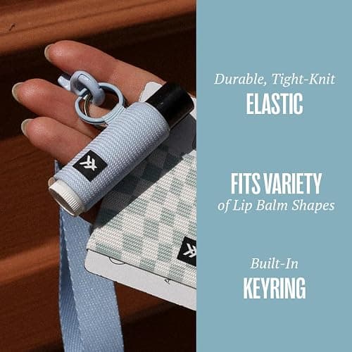 Thread Wallets Elastic Lip Balm and Gloss Holder Keychain thumbnail 2
