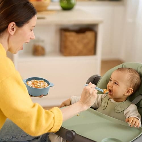 Eascrozn 6 Pack Silicone Baby Spoons, Baby Spoons Self Feeding 6 Months+, BPA Free, Soft Tip Baby Utensils Feeding Spoon, Baby Led Weaning Supplies, Dishwasher and Boil Safe thumbnail 6