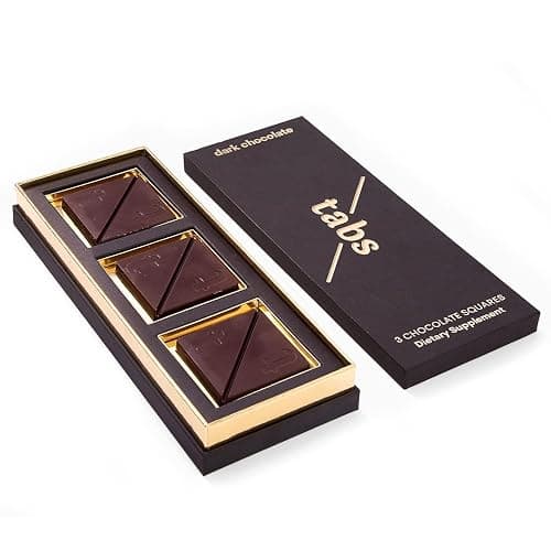 Tabs Chocolate Squares for Couples (1 Box) - Dark Chocolate Bar to Improve Mood - Vegetarian, Gluten-Free for Men & Women thumbnail 6