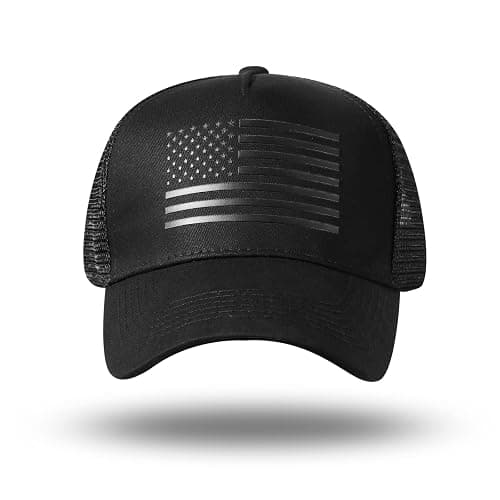 American Flag Trucker Hat - Snapback Hat, Baseball Cap for Men Women - Breathable Mesh Side, Adjustable Fit - for Casual Wear thumbnail 6