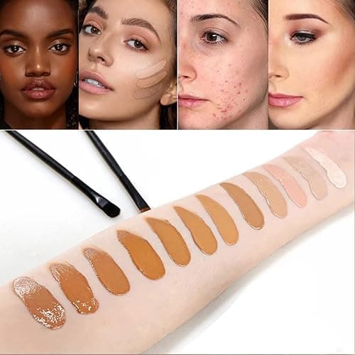 Correttore professionale per correttore, 12 colori correttori, trucco e correttore a lunga durata, per occhiaie, acne e macchie, riduce il rossore thumbnail 4