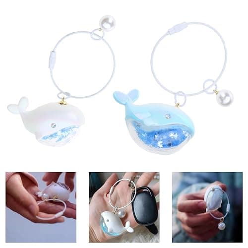 RDTGHY 2 pcs Adorable Dolphin Keychain Wifty Keychain Perfect Couples Gift Cute Fresh Style for Keys Backpacks Luggage Tag Zipper Pull Crafts Party Favors Daily Use Unique Design thumbnail 2