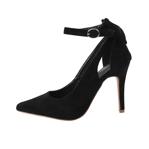 PiePieBuy Women's Pointed Toe High Heels Ankle Strap D'Orsay Pumps Shoes Bow Wedding Bowtie Back Dress Sandals thumbnail 4