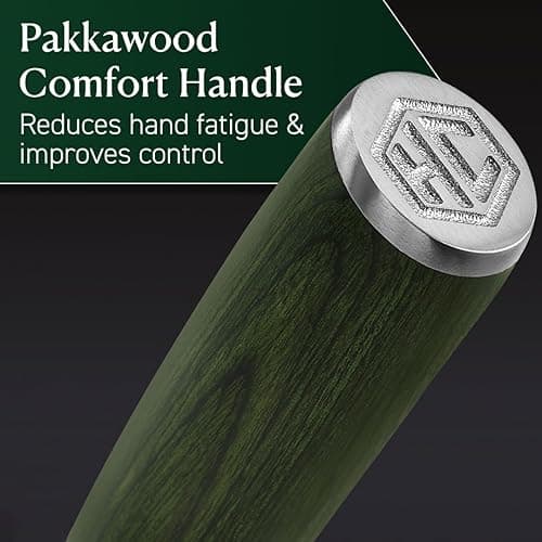 HexClad Chef's Knife, 8-Inch Japanese Damascus Stainless Steel Blade, Pakkawood Handle - 8-Inch Chef's Knife thumbnail 5
