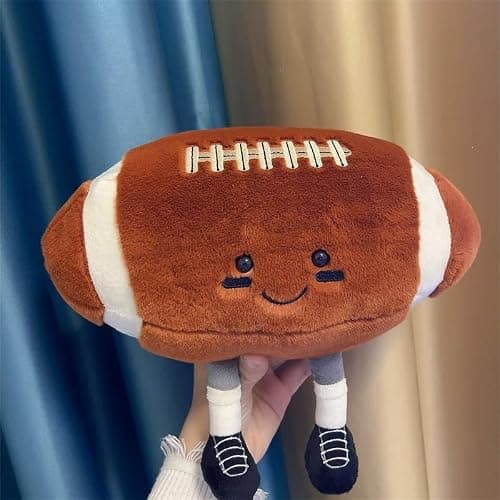 XIGUI 7 inch Rugby Stuffed Sports Balls Toy,with feet Creative Football Doll Fun Cute Plush Doll Toy Plush Stuffed Spherical Soft Toys Sports Throw Pillow CushionKids Gift (Rugby) thumbnail 2