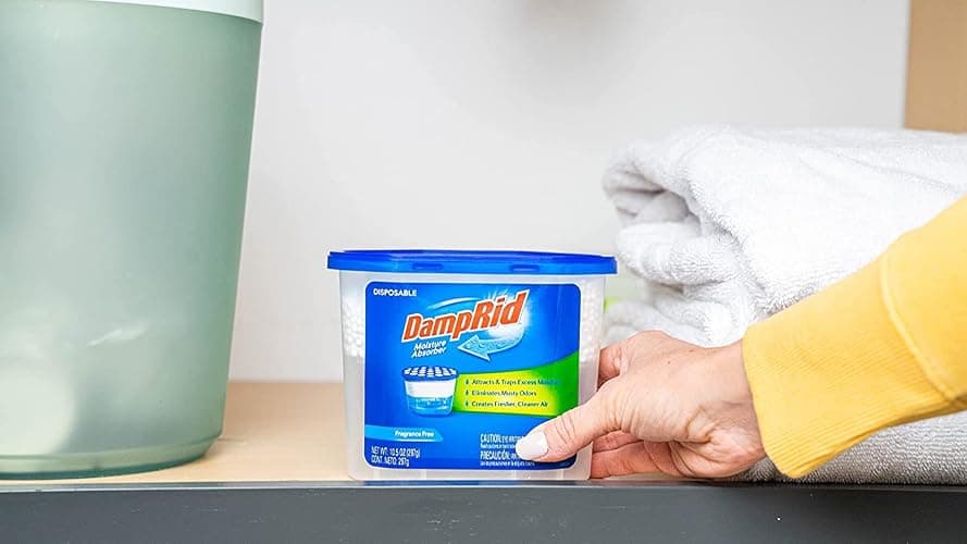 DampRid Fragrance Free Disposable Moisture Absorber - 10.5 oz. Each - 3 Pack – Attracts & Traps Excess Moisture, Eliminates Musty Odors, Creates Fresher, Cleaner Air White thumbnail 7