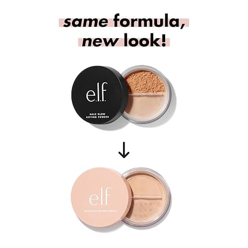 e.l.f. Halo Glow Setting Powder, Silky, Weightless, Blurring, Smooths, Minimizes Pores and Fine Lines, Creates Soft Focus Effect, Light, Semi-Matte Finish, 0.24 Oz thumbnail 4