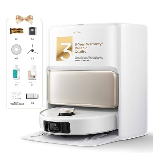 Mova V50 Ultra Complete Robot Vacuum and Mop Self-Cleaning, 24,000 Pa Suction, Liftable Navigation with Obstacle Overcoming and Warm Water Mopping with DuoSolution System Designed for Pets - Image 1