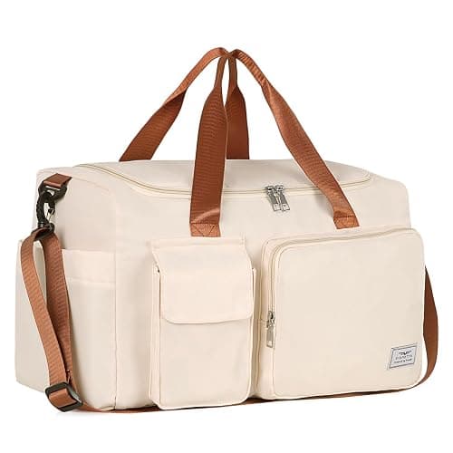 FIORETTO Women's Gym Duffle Bag with Shoes Compartment, 37L Capacity, Ideal for Travel, Gym, Sports, Duffel, Weekender - Image 1