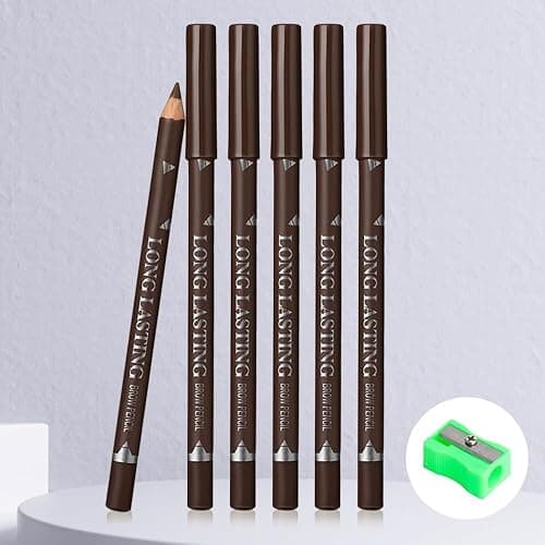 FeiCuiYun 6Pcs Eyebrow Pencils for Women, Wooden Hard-Core Brown Eyebrow and Eyeliner Pencil, Long Lasting Waterproof and Sweat-Proof, Beginner Makeup Brow Pencil, Create a Natural Eye Brow Makeup thumbnail 6