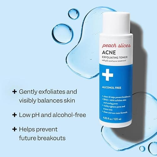 Peach Slices - Acne Exfoliating Toner (4.05 oz) - 2% Salicylic Acid Acne Treatment - Clear & Prevent Breakouts - Lactic & Glycolic Acid - Cucumber - Vegan, Cruelty Free, Korean Skin Care & Beauty thumbnail 2