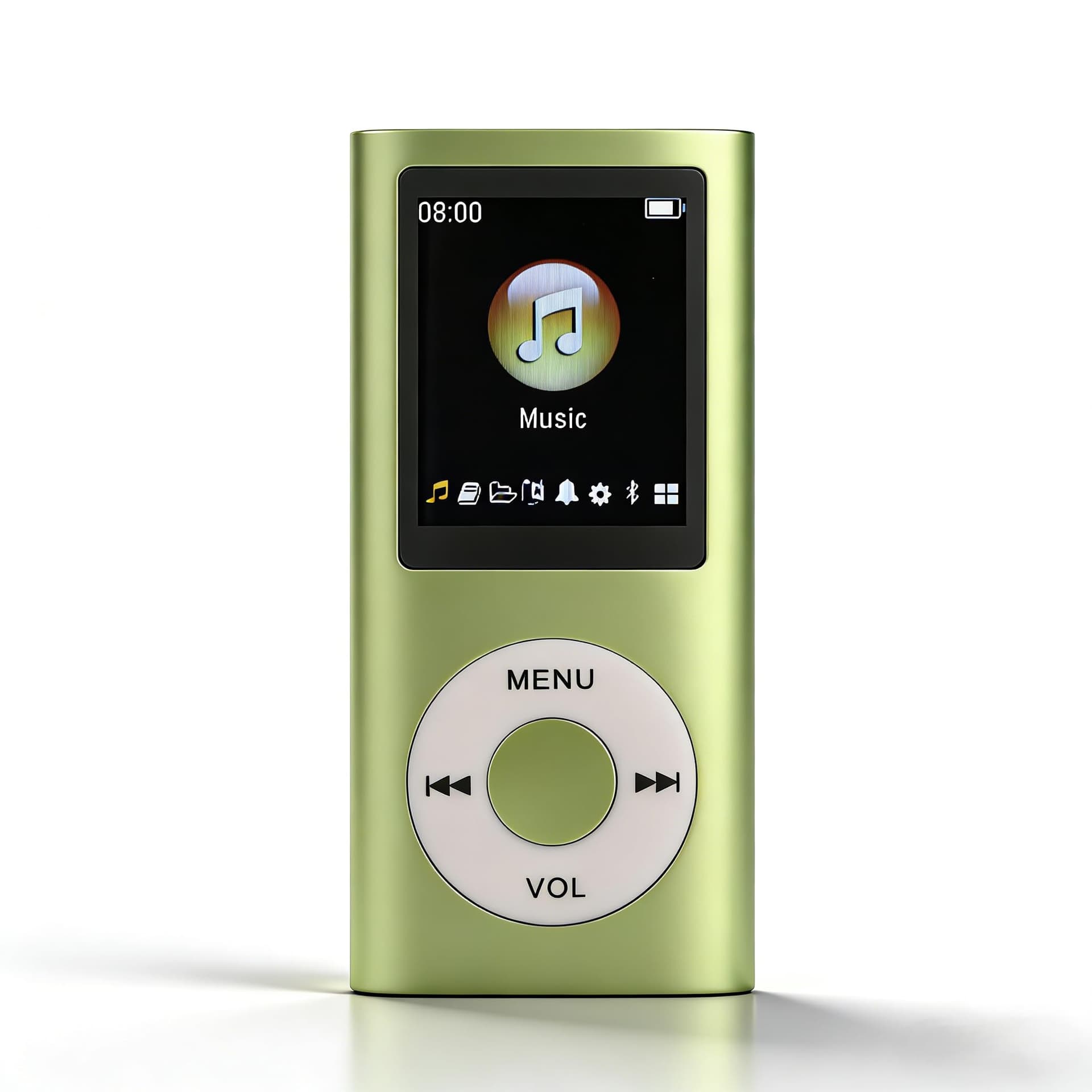 Bewinner MP3 Player with Bluetooth, 1.8 Inch Screen, HiFi Lossless Sound, Portable Digital Music Player Supports 64GB TF Card for Sports, Running (Earphones Included) (Green) - Image 1